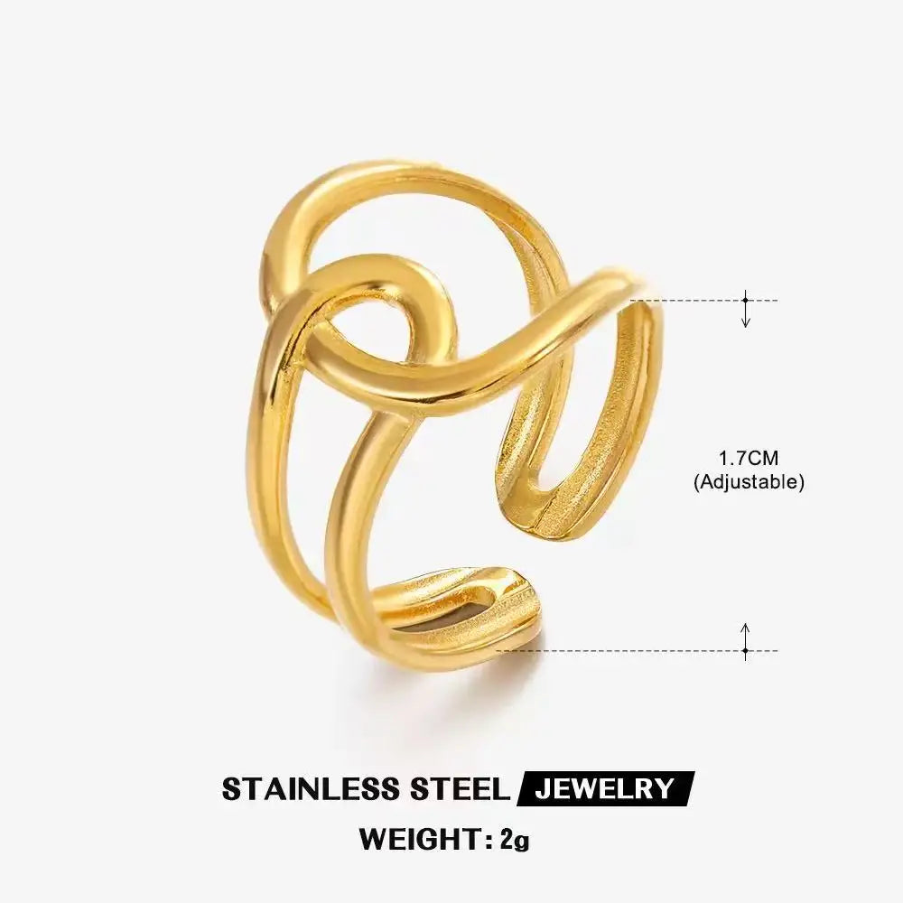 Wasserdichter, hohler Edelstahl-Fingerring der Spitzenklasse, trendig für Frauen, personalisierter Schmuck Großhandel