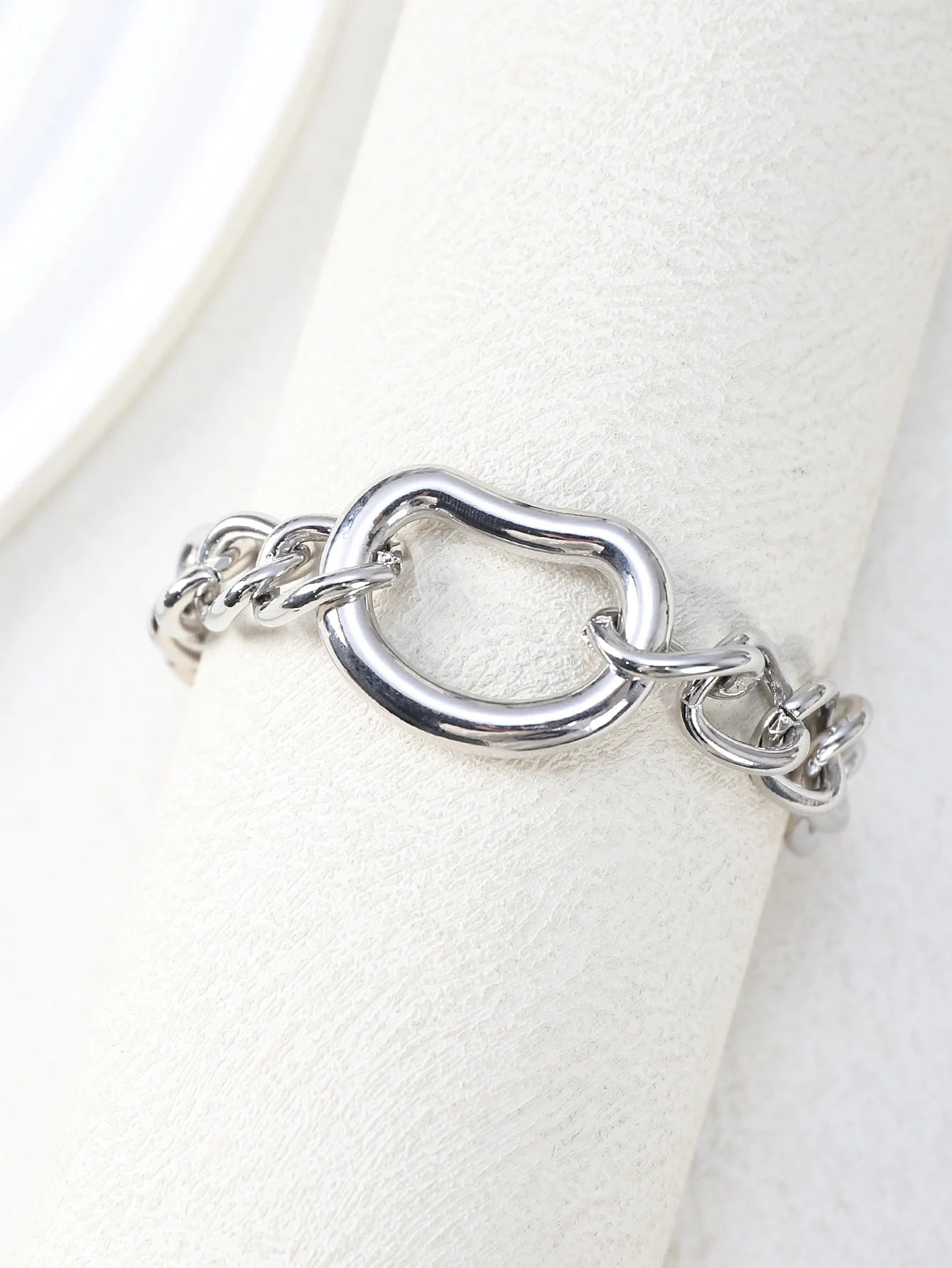 Unregelmäßige geometrische Kreis-Kettenarmbänder für Frauen, modische Armbänder aus gold-silberfarbenem Edelstahl, wasserdichter Schmuck