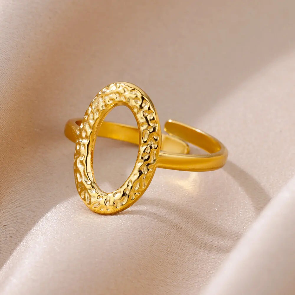 Anillos de Monedas de la Diosa Arethusa de la Antigua Grecia Vintage para Mujeres Imitación Perla Zircon Luna Anillo de Acero Inoxidable Joyería de Moda