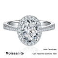 NeeTim 1CT 2CT D VVS1 Ovalschliff Moissanitringe für Damen 925 Sterling Silber Labordiamant Verlobung Hochzeitsfeier Ring Großhandel