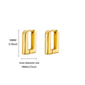 Elegantes pendientes cuadrados para mujer y niña, aretes de aro de acero inoxidable, joyería estética de lujo para boda y compromiso