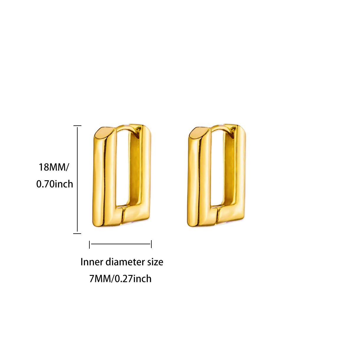 Elegante quadratische Ohrringe für Damen und Mädchen, Creolen aus Edelstahl, luxuriöser Schmuck für Hochzeit und Verlobung, ästhetisch, Aretes