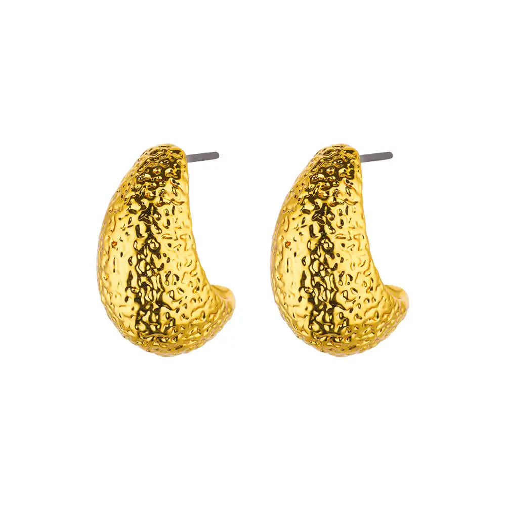 C-förmige Muschel-Ohrringe für Damen, Edelstahl, Wassertropfen, Tropfen-Hoop-Ohrringe, modische Piercing-Ohr-Accessoires, Party-Schmuck