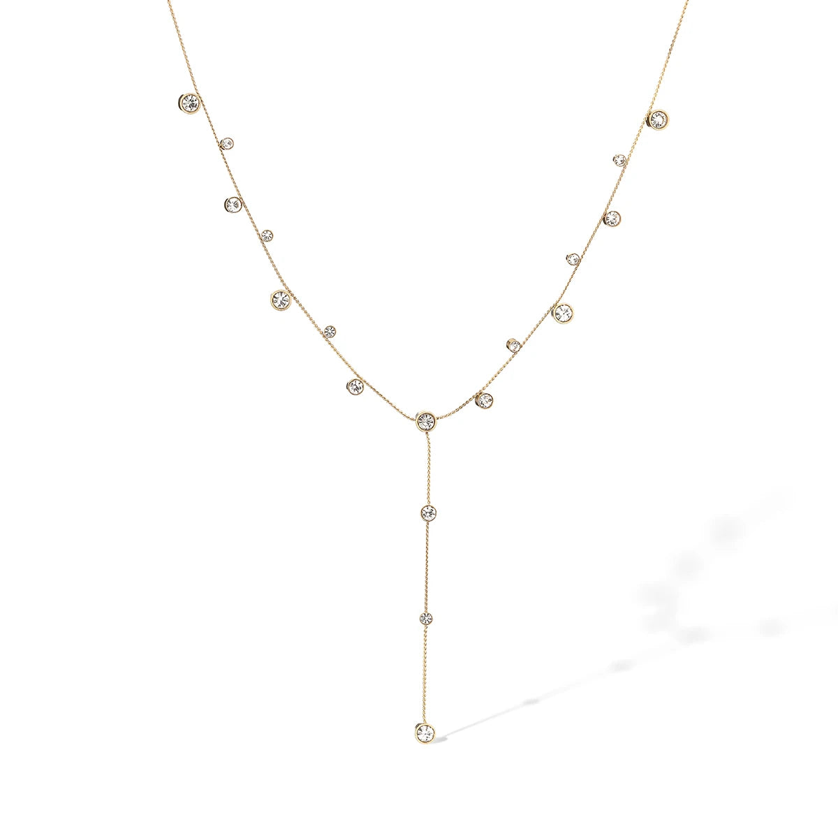 2025 New Arrival Shiny AAA CZ Zircon Silver/Gold Color Choker Necklaces For Elegant Women Stainless Steel Jewelry
