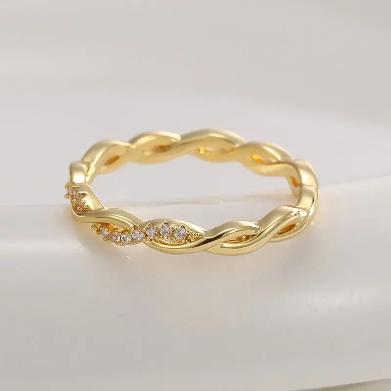 925 Sterling Silber Ehering Eternity Ringe für Damen Brillanter runder Zirkonia Dünner Eleganter Damenschmuck
