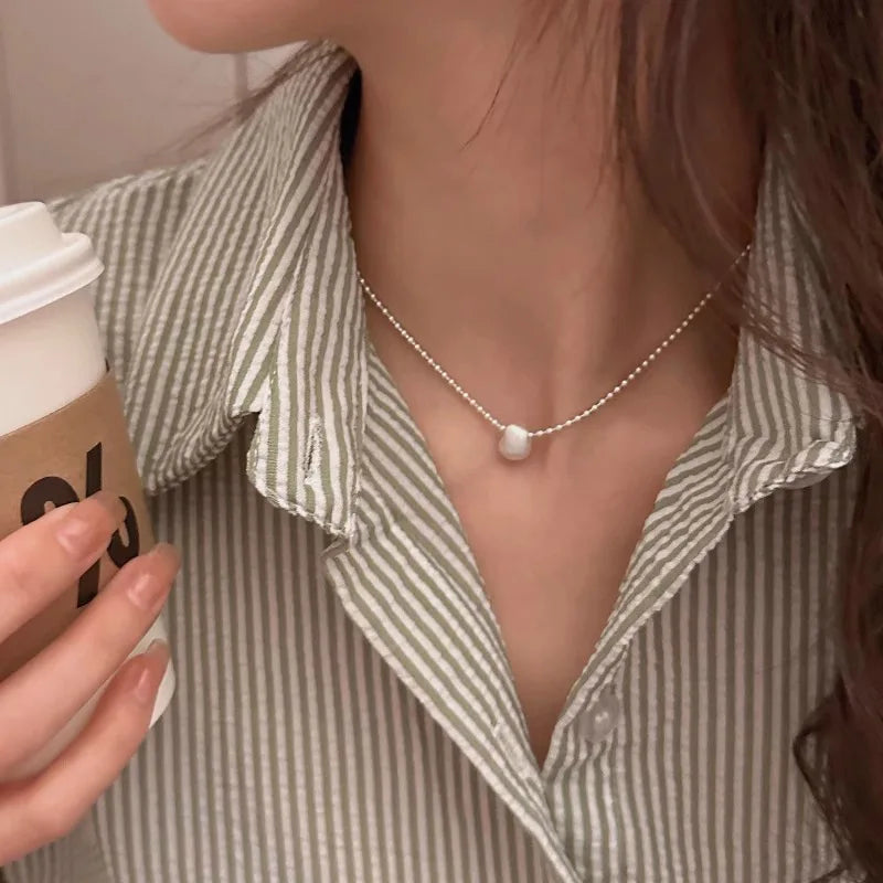 VENTFILLE Plata 925 Geometría Circular Rosa Collar Esmalte Goteo Coreano Joyería Delicada Regalo de Cumpleaños Venta al por Mayor