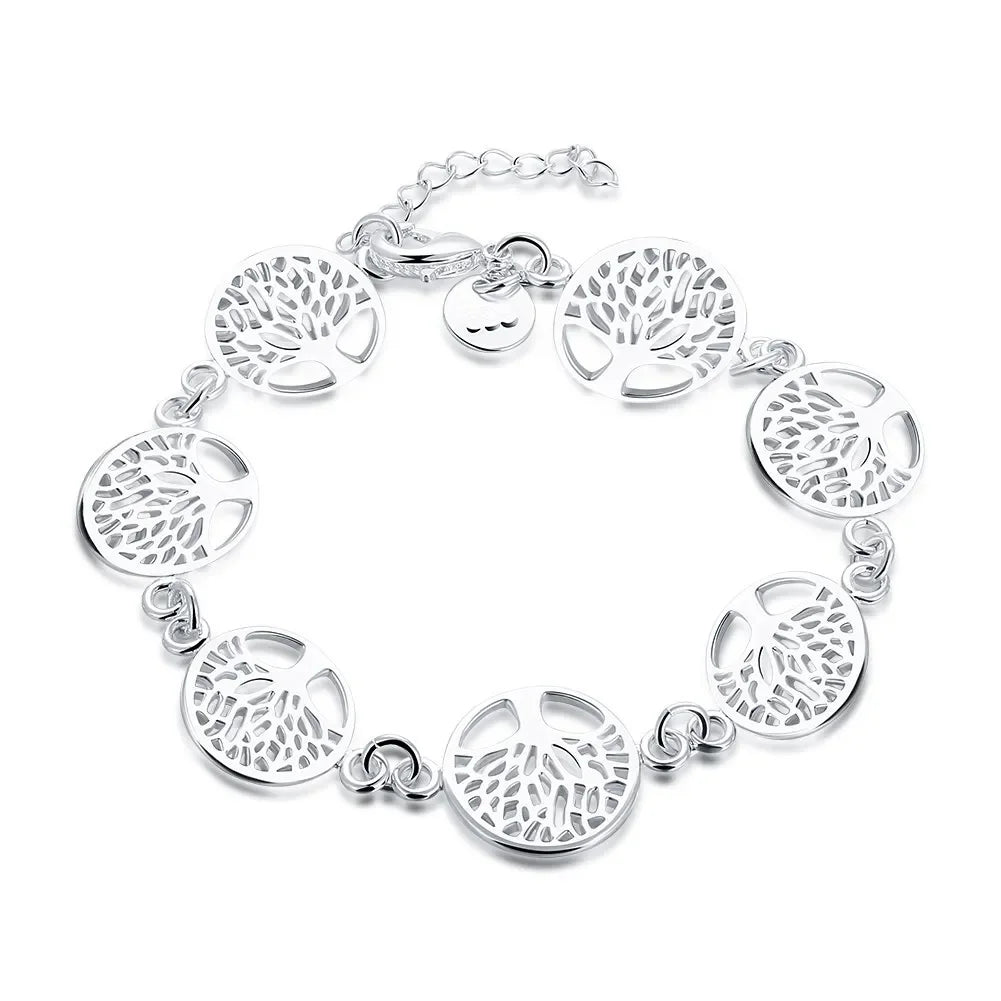 Neues 925 Sterling Silber Armband Baum des Lebens Armband für Frauen Verlobung Schmuck Geschenke