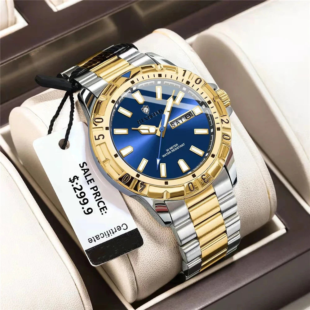 Reloj de pulsera de cuarzo de moda de diseñador para hombre, 42 mm, relojes nuevos para hombre, regalos para hombre, reloj de lujo, oro automático, Clcok digital, Reloj