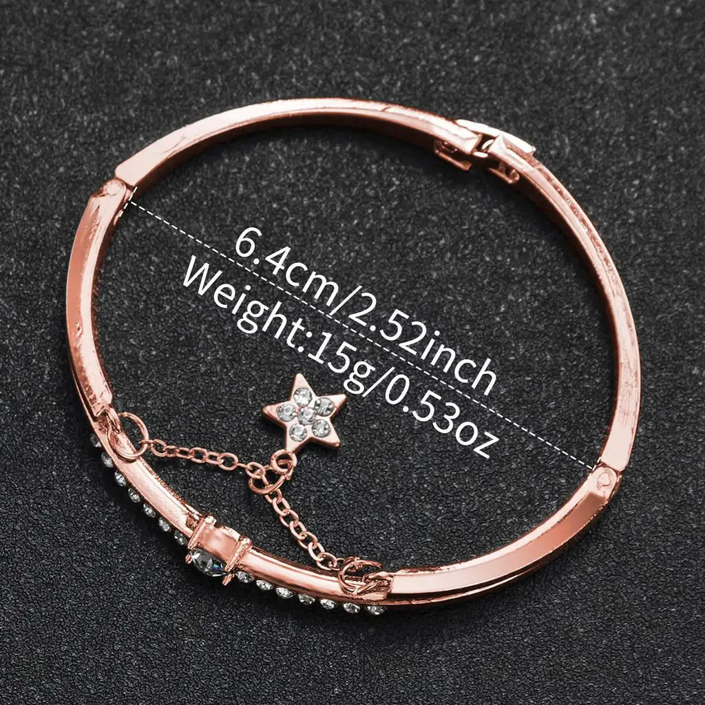 2PCS Fashion Women's Watches Set Magnet Buckle Mesh Strap Analog Quartz Watch Star Bracelet Set Reloj Mujer