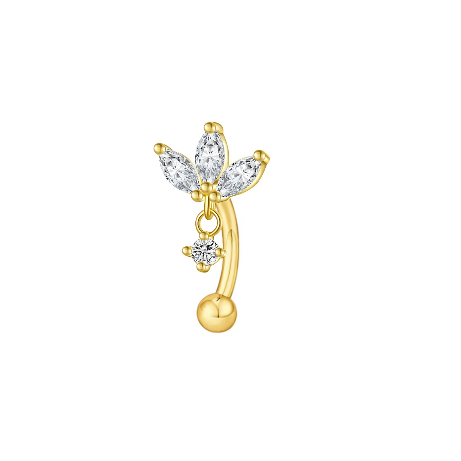 Rook piercing Butterfly Ear Cartilage Eyebrow Tragus Helix Piercing Stud Curved barbell Wholesale Body  Jewelry