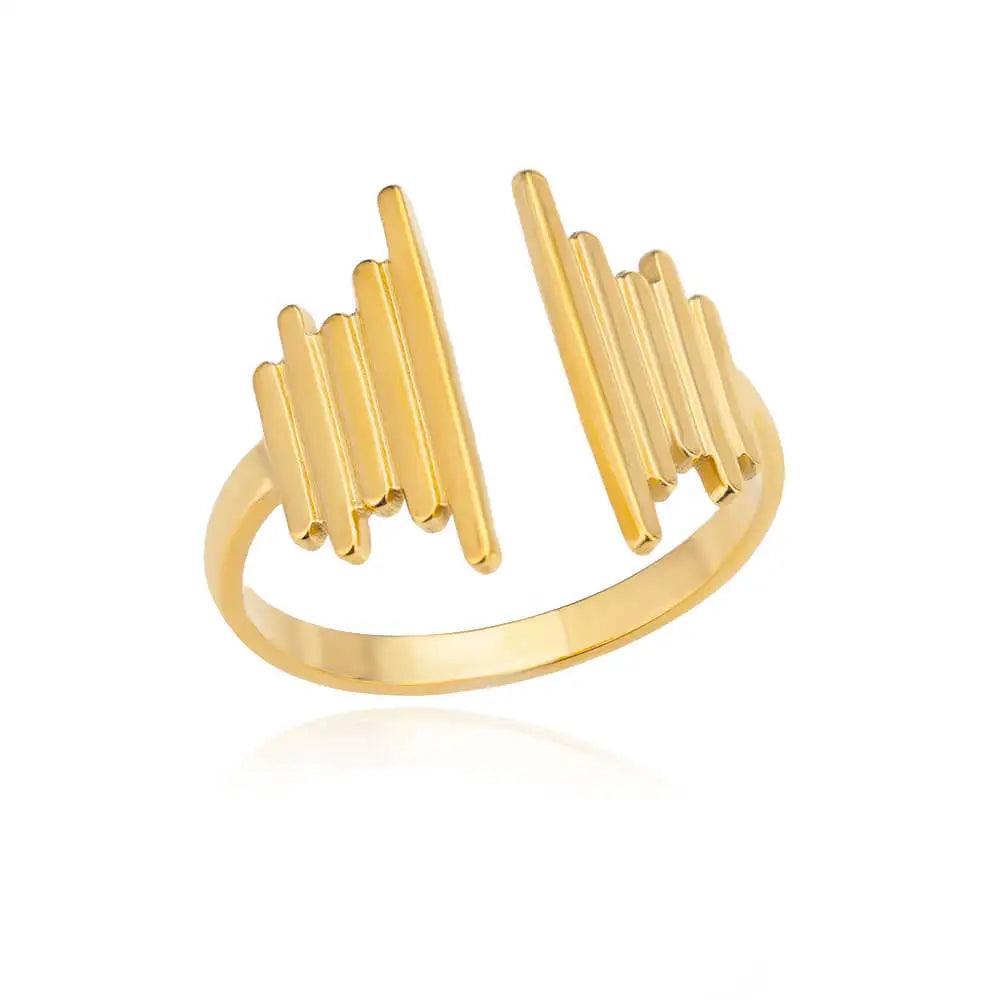 Niedliche Katzenpfoten-Offene Ringe Für Frauen Edelstahl Goldfarbe Temperament Tierfingerring 2025 Neue Mode Paarschmuck