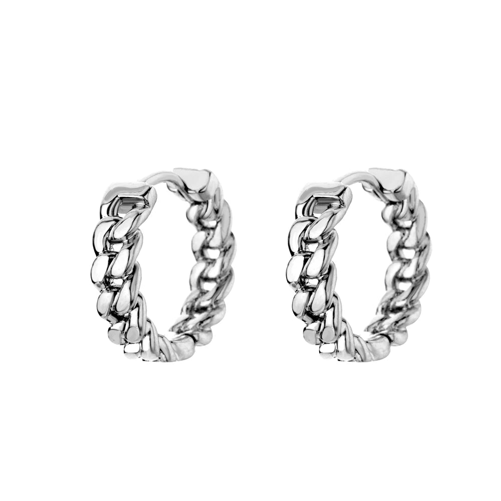 Edelstahl-Kettenohrringe für Frauen Goldfarben Geometrische Kettenohrringe Weibliche Mode Party Hochzeit Schmuck Geschenk BFF