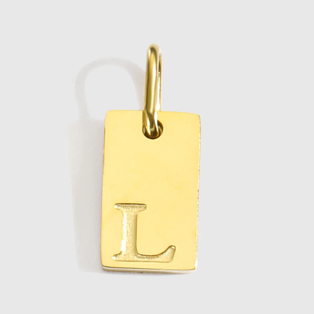 Alphabet-Anhänger für Halsketten, Edelstahl-Schmuck, DIY gravierte Schriftzüge, Accessoires, Damenschmuck