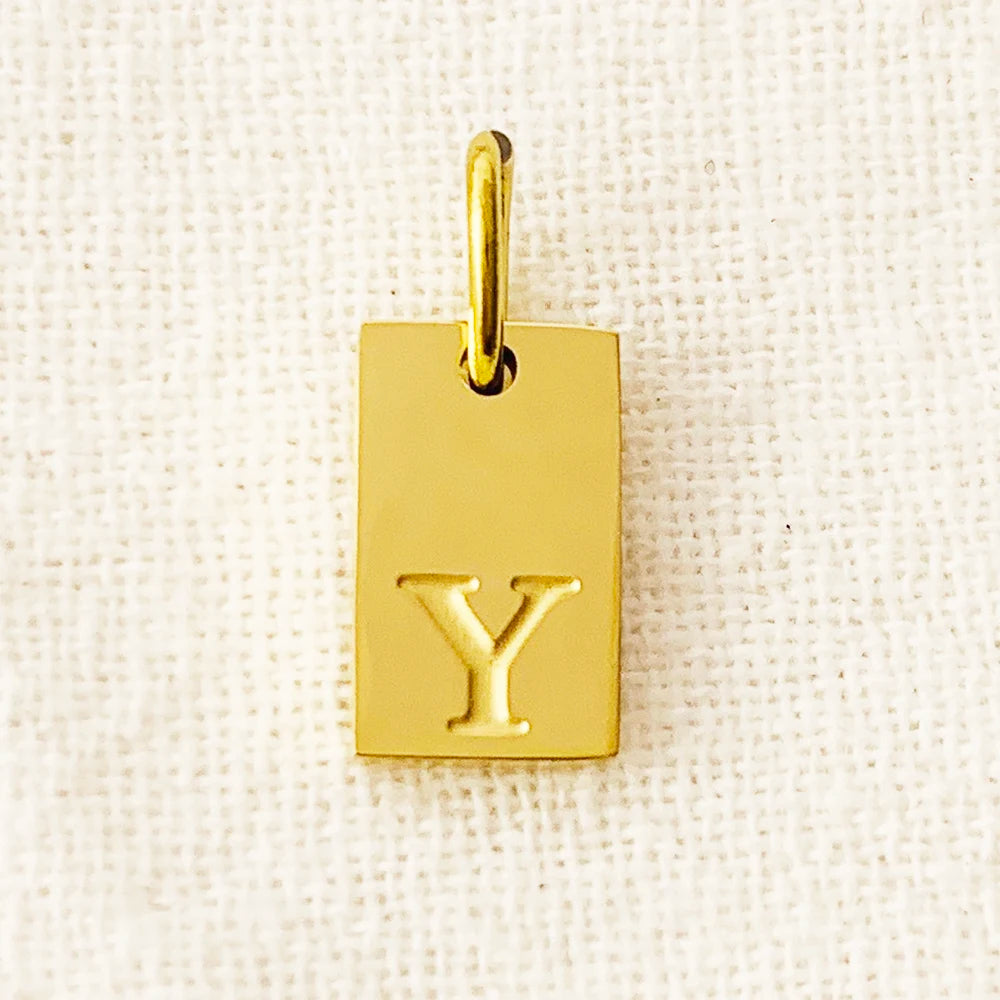 10 STÜCK Alphabet Charm Anhänger für Halsketten Edelstahl Schmuck DIY Gravur Buchstaben Zubehör Damen Modeschmuck