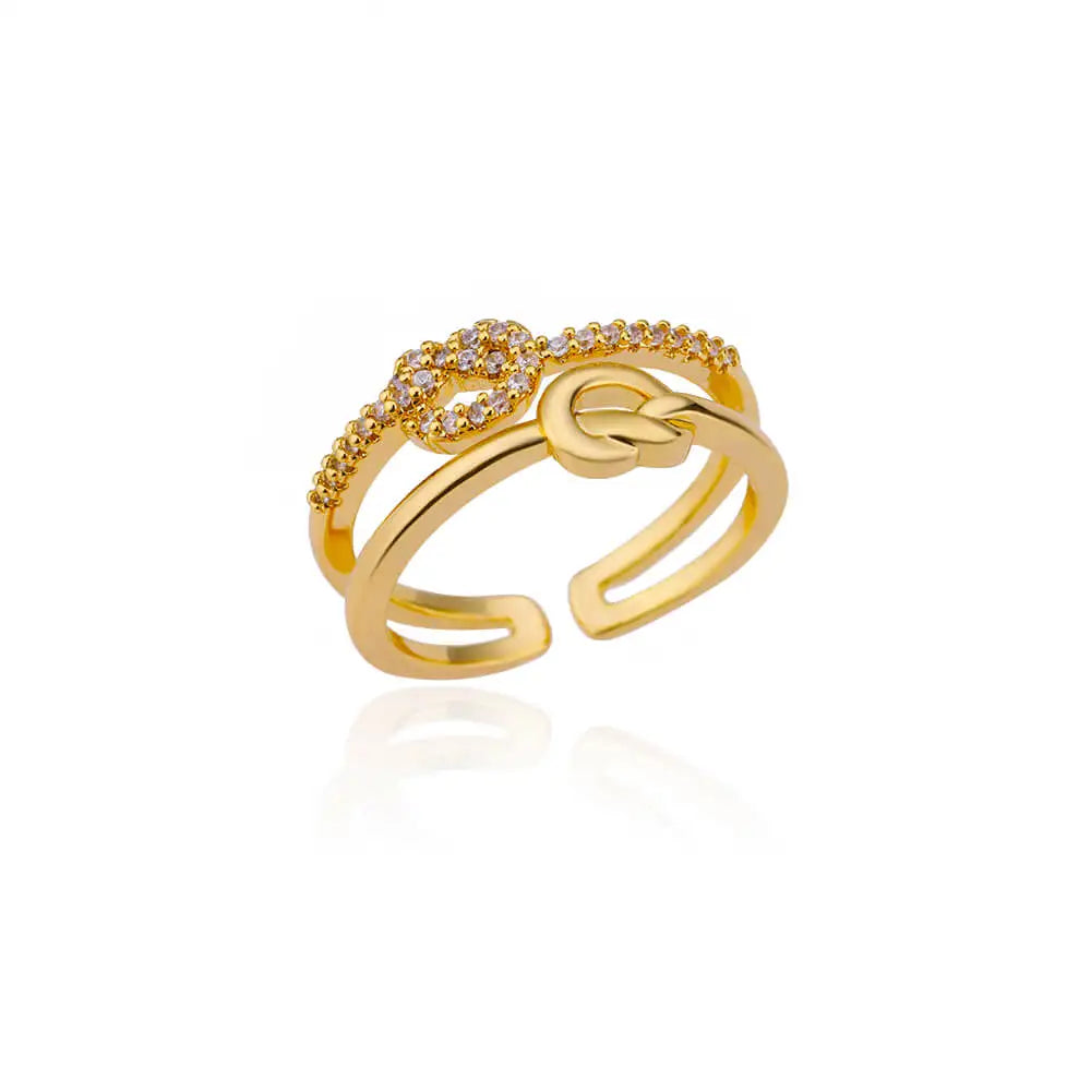 Zirkonsteinringe für Frauen Edelstahl Goldfarbe 2024 Neuer Trend Ehering Schmuck Geschenk bague femme anillos mujer