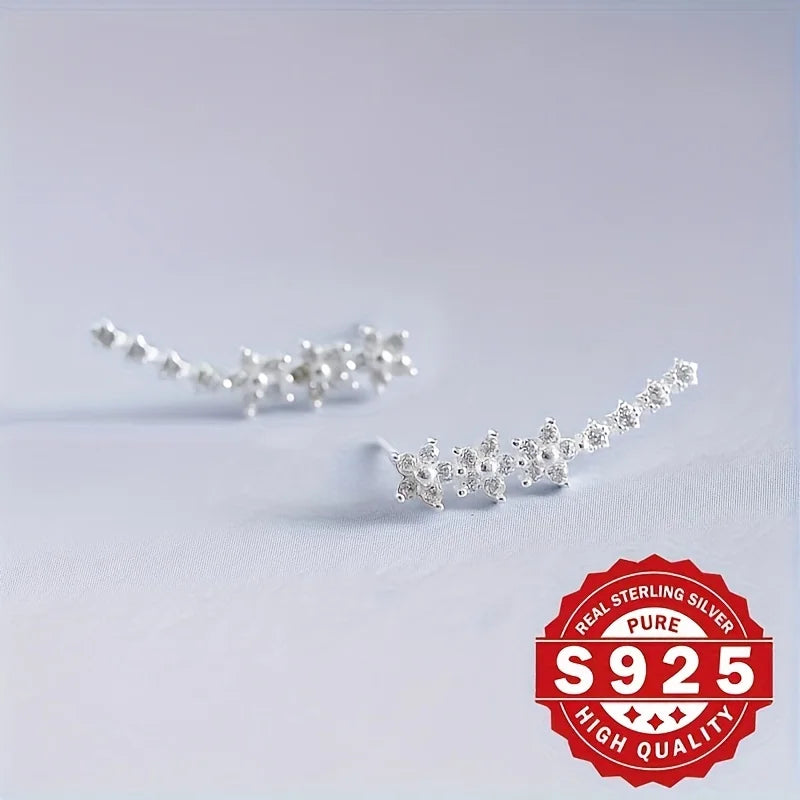S925 plata empalme fila flash lindo, exquisito y elegante, usable para el Día de San Valentín, hipoalergénico