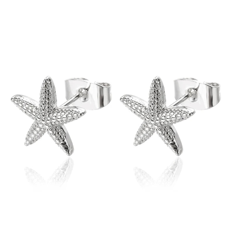 Freshwater Pearl Jewelry Set Shell Starfish Star Necklace Anklet Sets For Women Fashion Stainless Steel Chain Party Daily Gifts