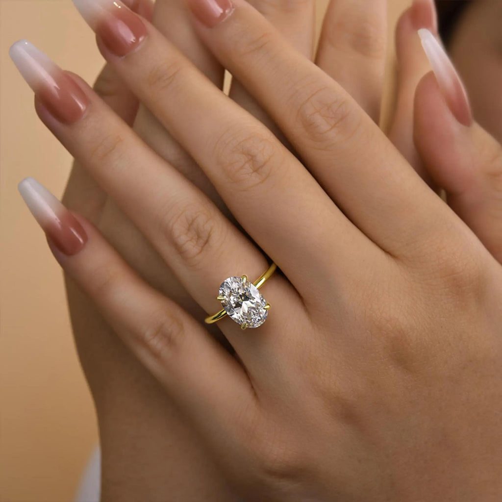 925 Sterling Silver Luxury Shiny 1-8CT Zircon Engagement Ring Wedding Band For Women Promise Eternity Ring Fine Jewelry Gift
