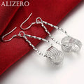 Mode Charms 925 Sterling Silber Netzperlen lange Ohrringe für Damen Hübsche Mode Party Hochzeit Schmuck Weihnachtsgeschenke