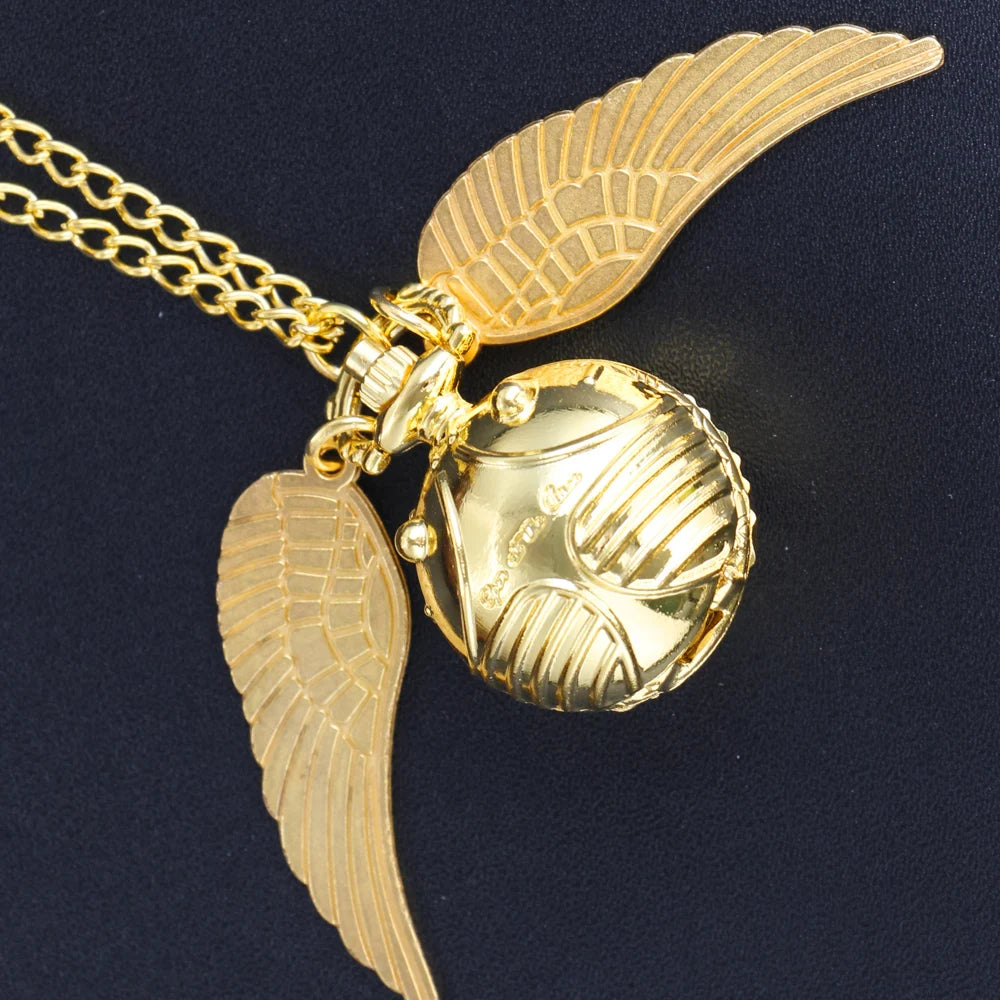 Magische Goldene Fee Kugel Quarz Taschenuhr Herren- und Damenuhr Vintage Fob-Uhr Kinder Geschenk Anhänger Halskette Souvenir Cf1177