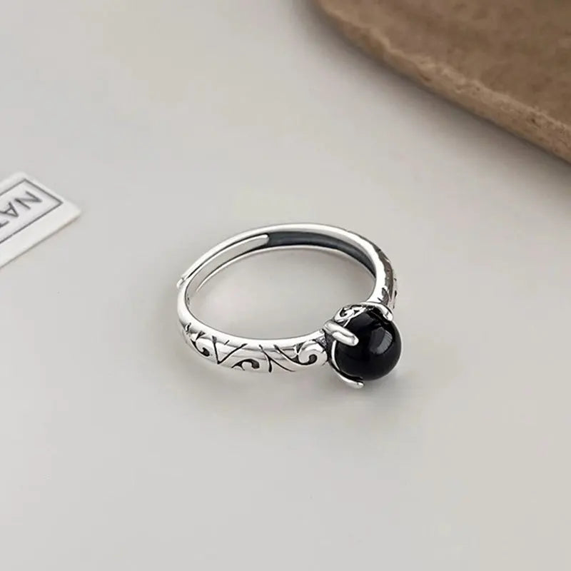 925 Sterling Silber Runder Kristall Unregelmäßige Verstellbare Ringe Für Frauen Vintage Schmuck Großhandel Großhandel Schmuck Gelder 925