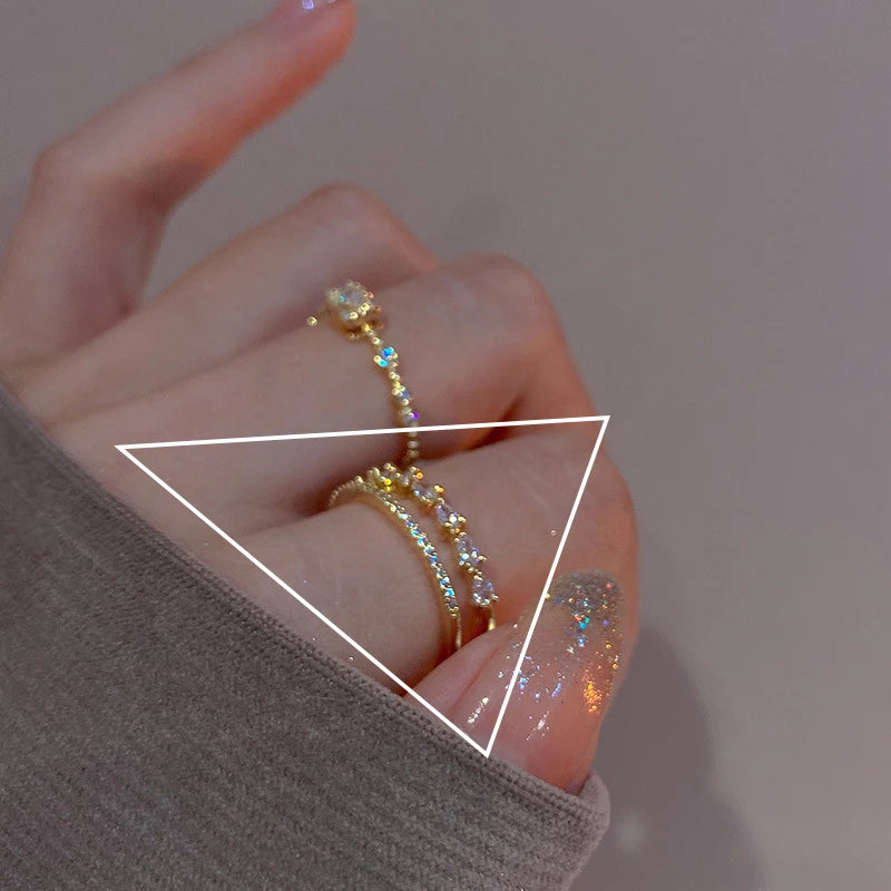 VENTFILLE 925 Sterling Silve Love Heart Hollowed Out Ring For Women Girl Extremely Fine Korea Ins Jewelry Gift Dropshipping