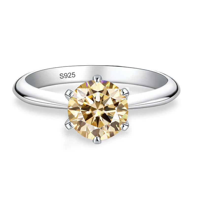 Anillos de Moissanita azules, rosas, morados y negros de 0.5ct 1ct 2ct 3ct de NeeTim para mujer, de plata de ley 925, banda para fiesta de boda, anillo de mujer