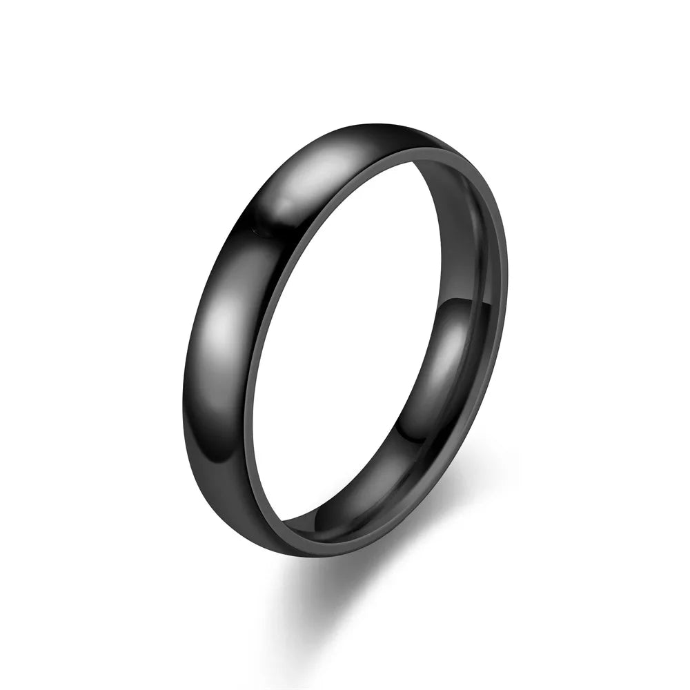 Mode Charme Schmuck Ring für Herren Damen Edelstahl Schwarze Ringe Hochzeit Verlobung Hochwertiges Matt Herren Accessoire