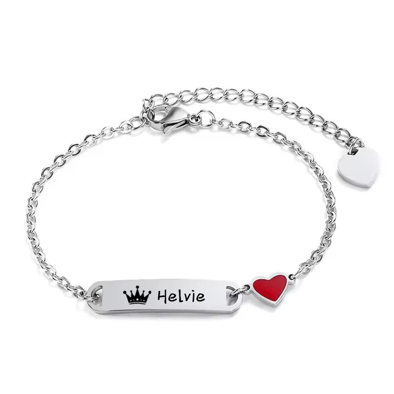 Personalisierte Baby Namen Armbänder 14K Vergoldet Benutzerdefinierte ID Armbänder für Mädchen Jungen Individuelle Text Armbänder Neugeborenen Geschenk