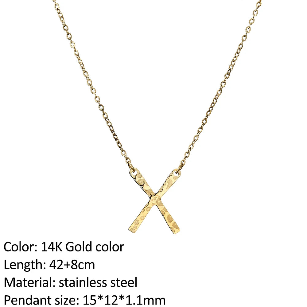 SUNIBI Vertical Bar Pendant Necklaces Stainless Steel Simple Long Lariat Chain Minimalist Dangle Necklace for Women Jewelry Gift