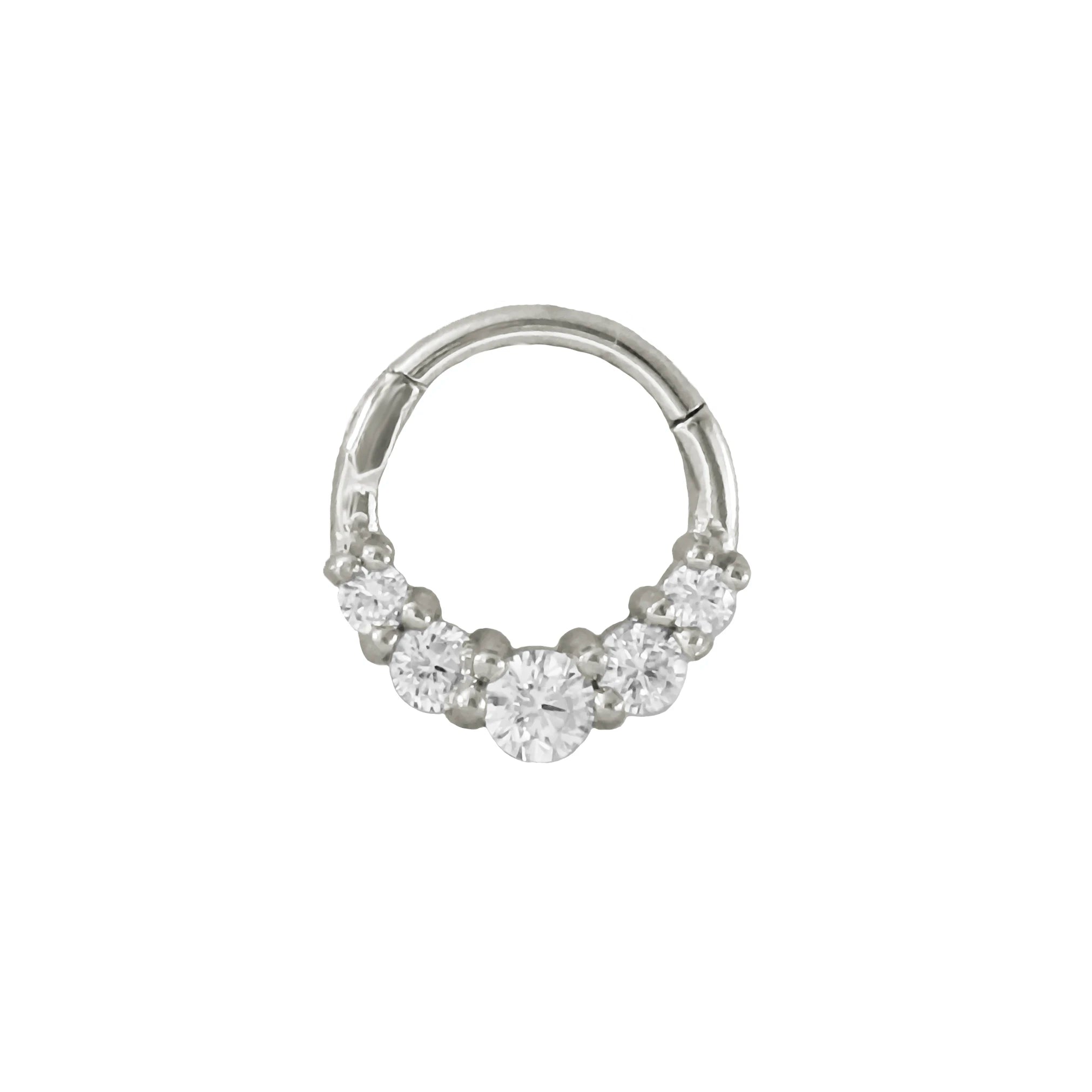 316L Chirurgischer Stahl Segment Nasenring Zirkon Septum Clicker Ohrknorpel Helix Daith Hoop Körperschmuck Piercing