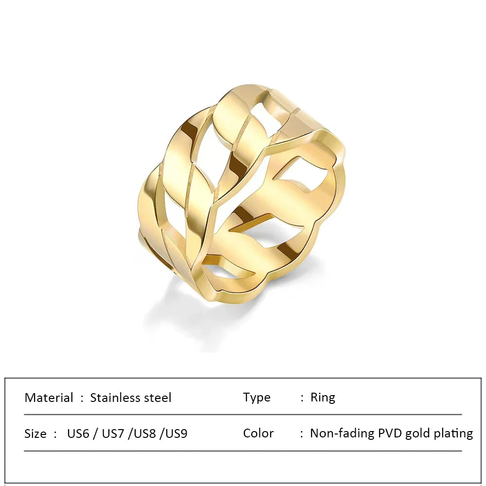 Anillo de acero inoxidable impermeable para mujer, anillo de corazón que no se decolora, anillos de metal elegantes, joyería sencilla, novedad, venta al por mayor, Dropshipping