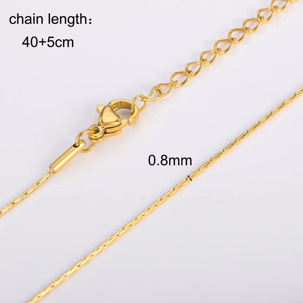 10pcs/Lot 45cm Stainless Steel Golden/Silvery Color 304 Chains Necklace Women Jewelry Making Accessories DIY Handmade Supplies
