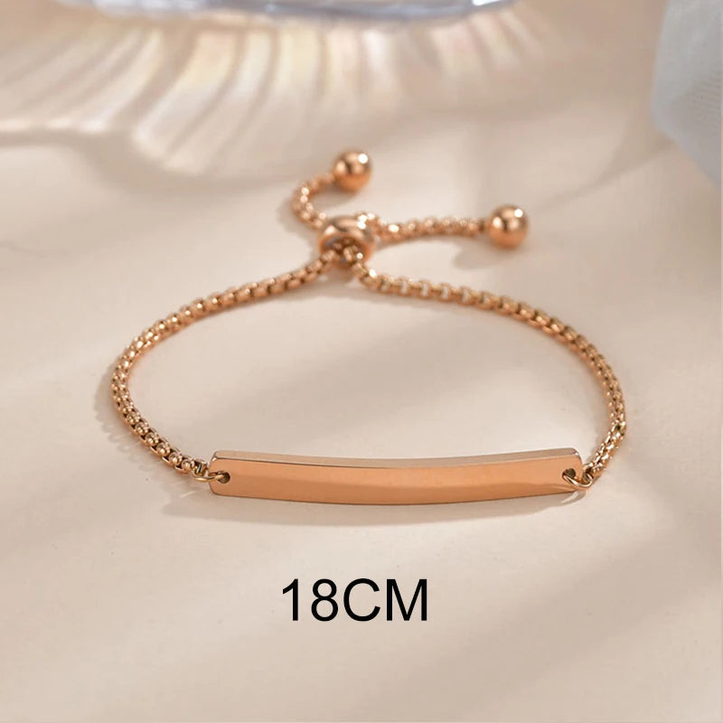 Bluelory personalisiertes Armband für Herren und Damen, Edelstahl, verschiedene Stile, leeres Namensschild, Herzarmband, Party-Schmuckgeschenk