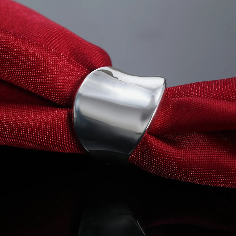Heiße klassische Charms 925 Sterling Silber breite Ringe für Männer Frauen Größe 7 8 9 10 Mode Party edler Schmuck Weihnachtsgeschenke