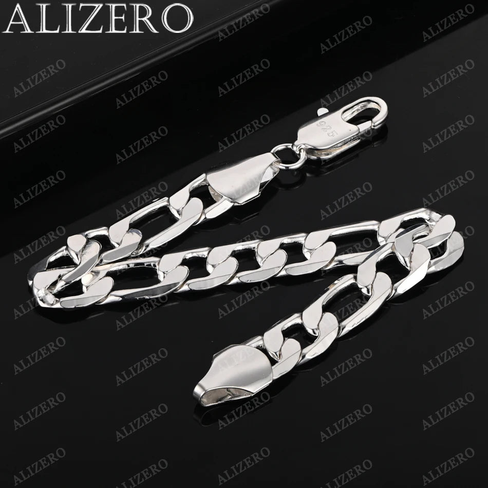 ALIZERO 925 Sterling Silber Armband 4/6/8/10/12mm Kettenarmbänder für Damen Herren Mode Party Edler Schmuck Großhandel