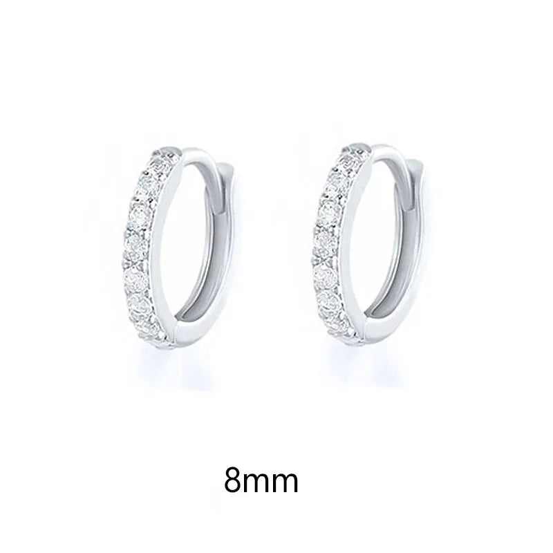 1 Paar Minimale Exquisite Creolen Kristall Zirkonia Kleine Huggie Dünne Knorpelohrringe Für Frauen Helix Tragus Piercing Schmuck