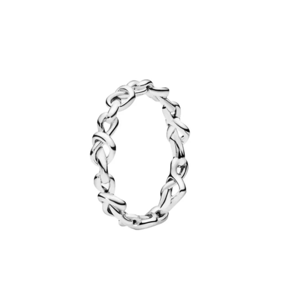 925er Silber Damenschmuck Ring Größe 6 7 8 9 Pinker Herz Zirkonia Stein Rot Schwarz Ringe DIY Geburtstagsgeschenk Party