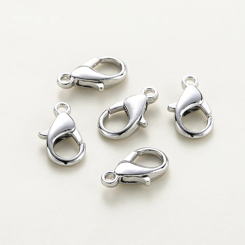 10 unids/lote 14K 18K Cadena Extensora de Collar Chapada en Oro con Cierres de Langosta y Anillas de Salto para la Fabricación de Joyas y Bolsos Artesanales DIY