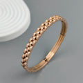 Neues Zahnrad-förmiges Edelstahlarmband, 18K vergoldet, hochwertiges wasserdichtes Partnerarmband, Geschenk für Ehefrau