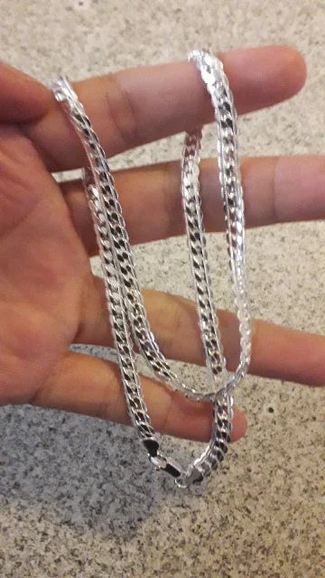 20-60cm 925 Plata esterlina lujo marca diseño noble Cadena de collar para mujer hombre moda boda compromiso joyería
