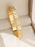 1 Stück/Set Damen Hochzeitsschmuck Party Feiertag Valentinstag Geschenk Edelstahl Armband 18K vergoldet Armband