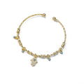 Hand Evil Eye Armband für Damen Edelstahl Zirkon Armreif Sets Türkischer Luxus Party Schmuck pulseras bijoux femme