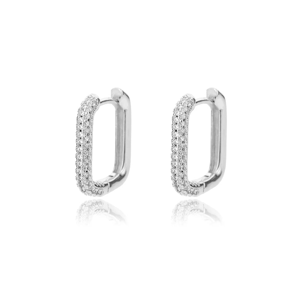Minimalistische Zirkon-Rundohrringe für Frauen Edelstahl Unregelmäßige Ohrringe Mode Party Hochzeit Schmuck Geschenk Bijoux Femme 2022