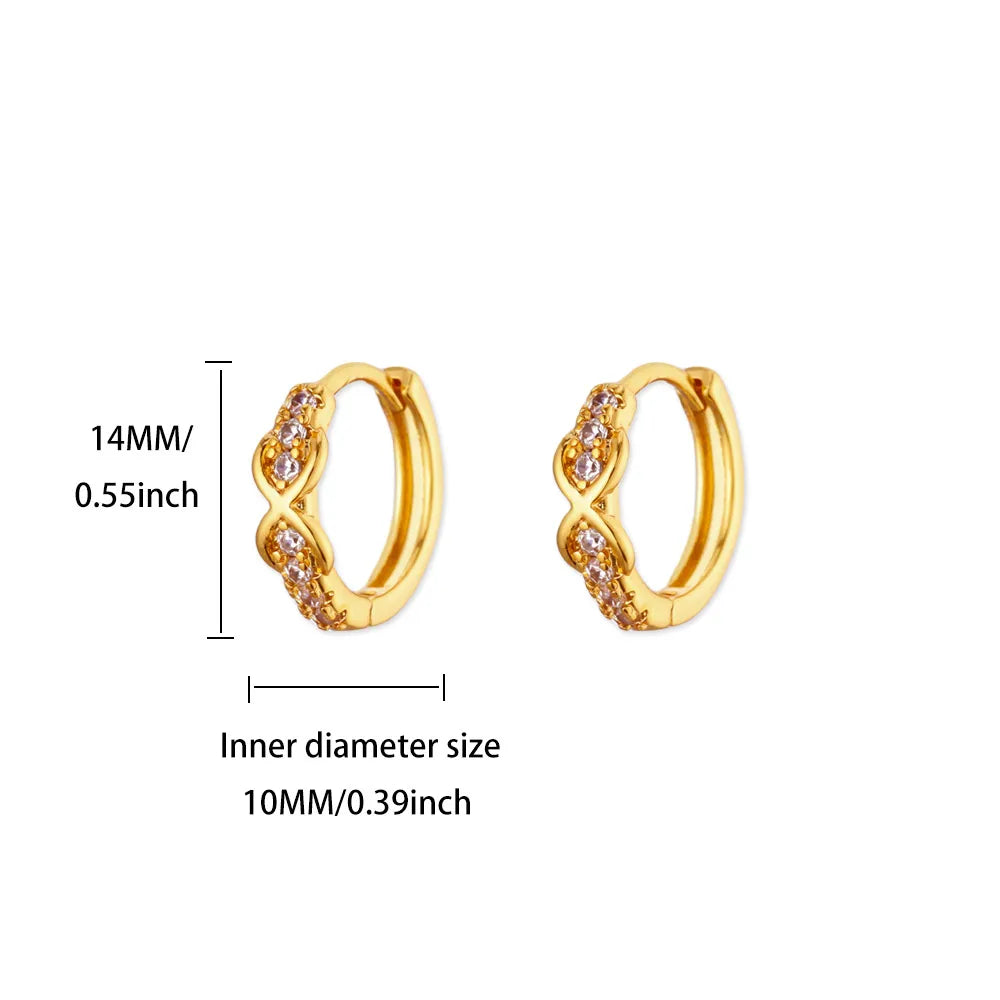 Luxuriöse Zirkon-Creolen für Damen, goldfarben, Edelstahl, Schmetterling, Herz, Schlange, Ohrringe, modischer Party-Hochzeitsschmuck, Geschenk