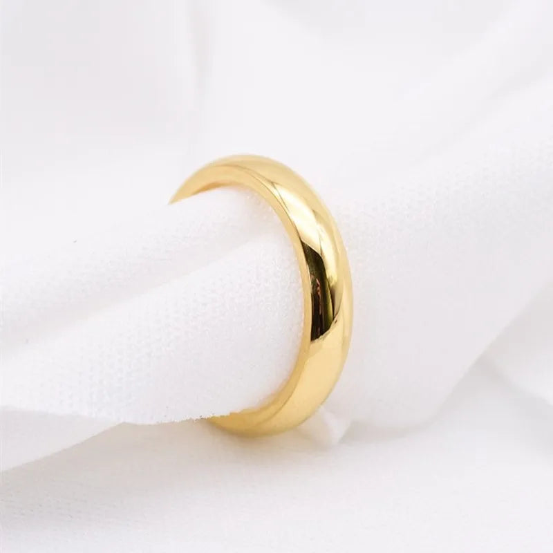 4mm Edelstahl Schlicht Glatt Bequemer Ehering für Damen Herren Größe 4-12