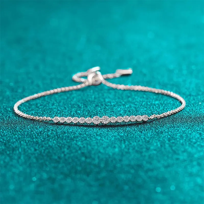 NeeTim Full D VVS1 Moissanit Armbänder für Frauen S925 Sterlingsilber Labor Diamant Armband Hochzeit Geburtstag Party Schmuck Geschenk