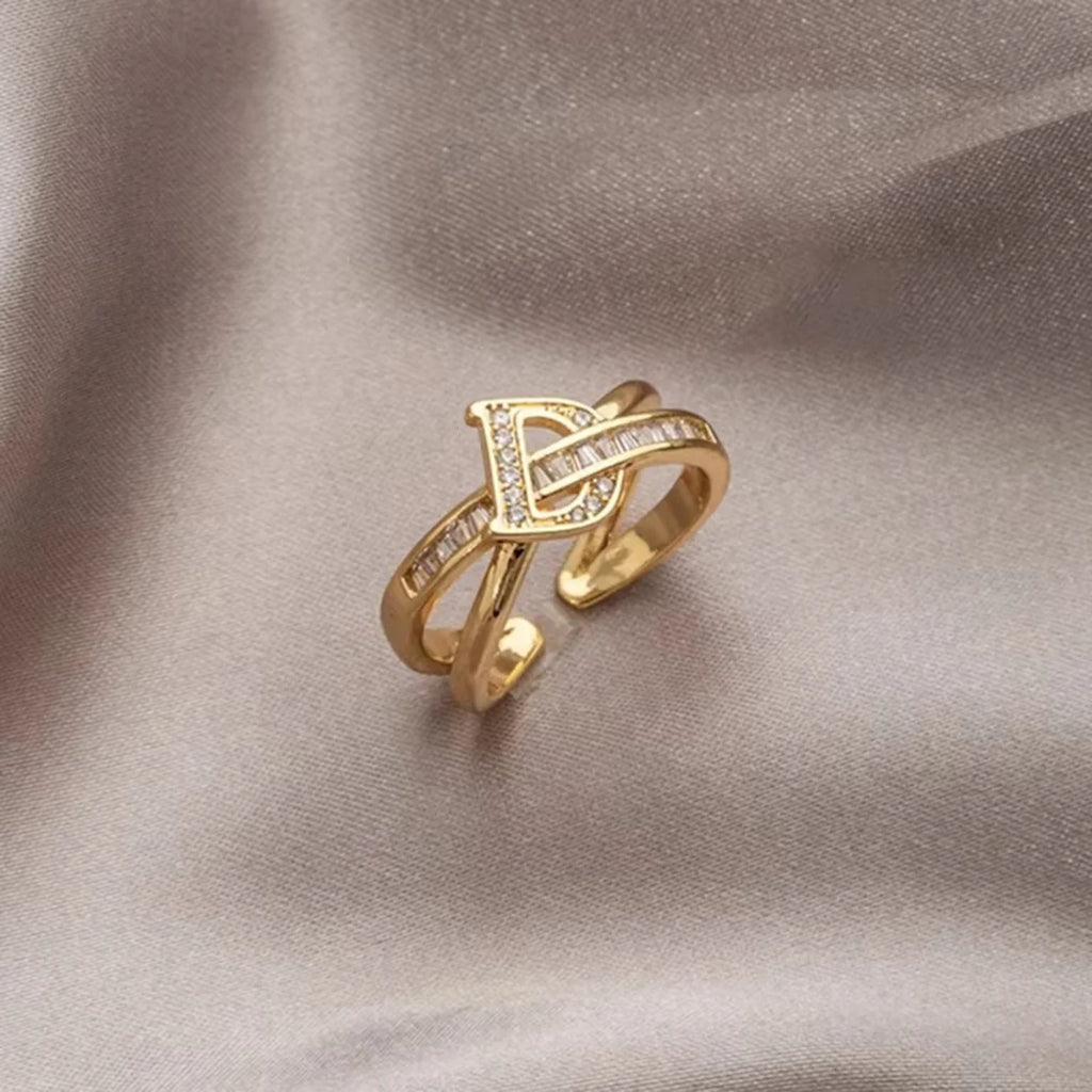 Koreanischer Punk Zirkonia verstellbarer Ring für Frauen Büro Party Freunde Geschenke Schmuck Accessoires