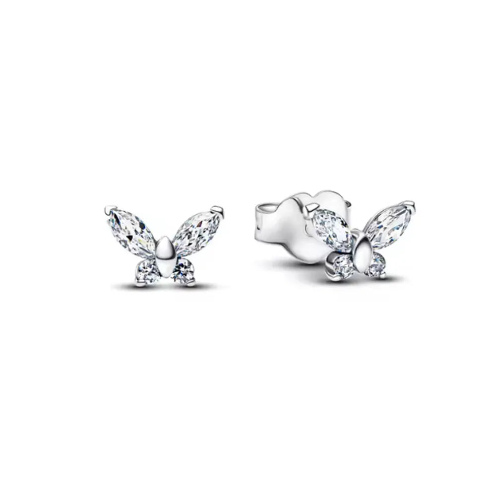 Weihnachtsgeschenk Bestseller 925er Silber blauer Stein Blumen Ohrstecker passend für Damen Festival Exquisiter Charm Schmuck Geschenke