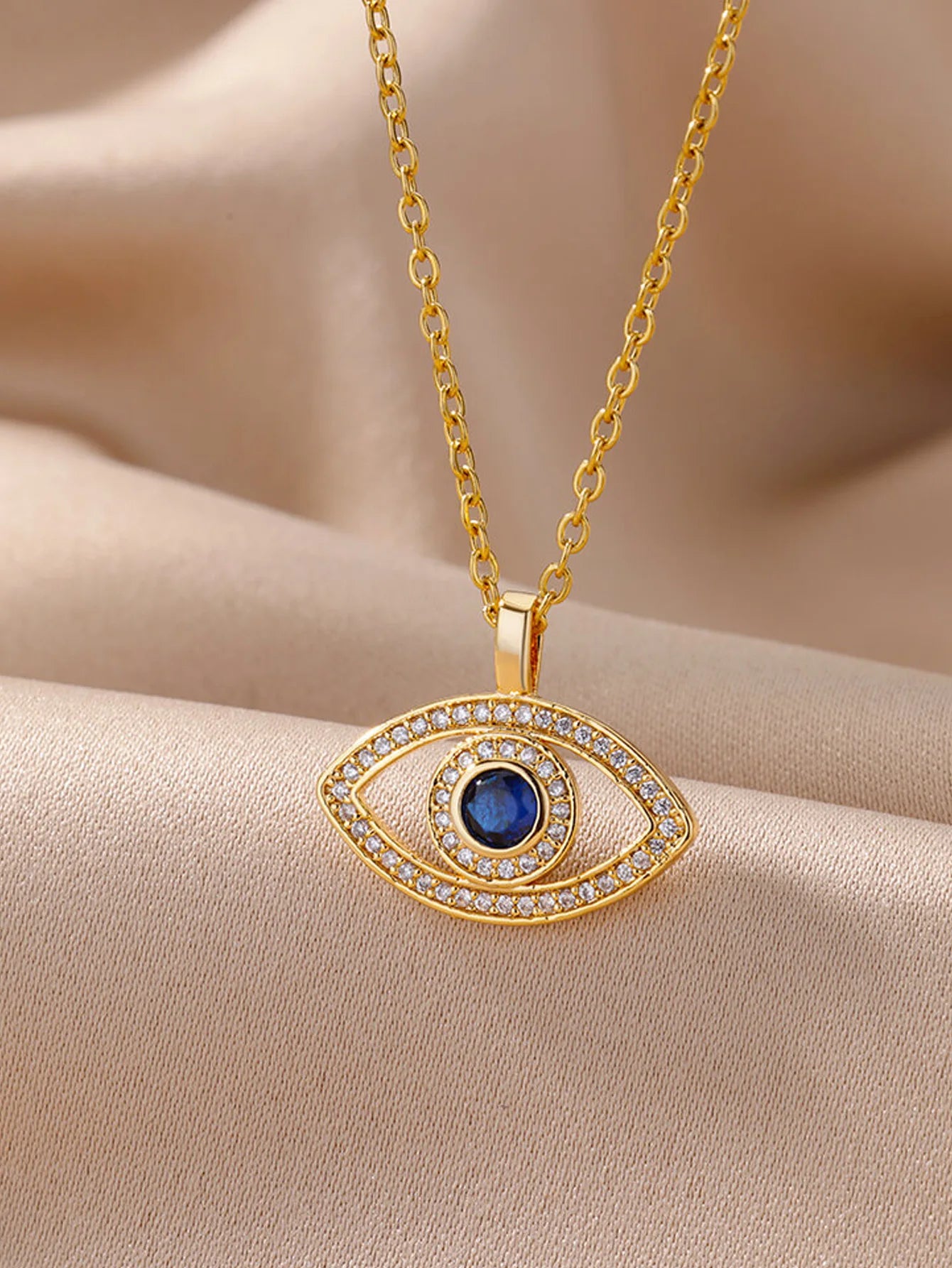 Collares Plisados de Acero Inoxidable con Colgante de Corazón de Moda para Mujer, Collar con Colgante Estético de Color Dorado de Moda, Joyería Accesorio